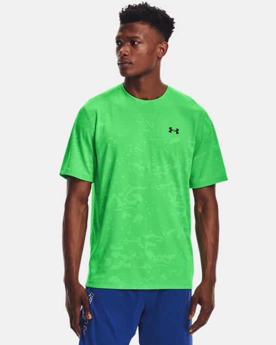 Under Armour Compression Short Sleeve T-Shirt Camo Green Army Sport Fitness 
